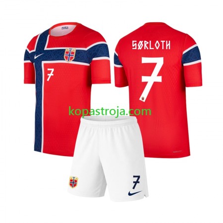 Billiga Fotbollströjor Norge Alexander Sorloth 7 Barn Hemma tröja WM 2026 Kortärmad